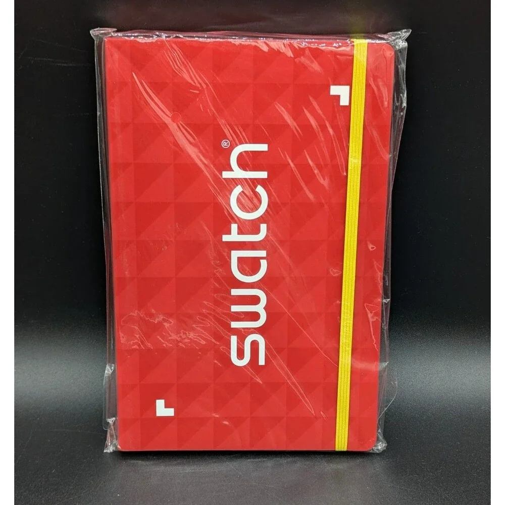 Swatch Promotional Giveaway Red Notebook Dotted Paper New